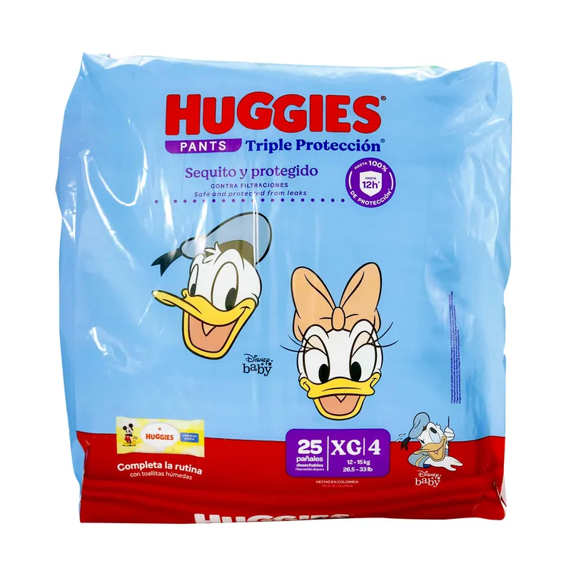 Pan Huggies Triple Prot Pants Et 4xg 25u