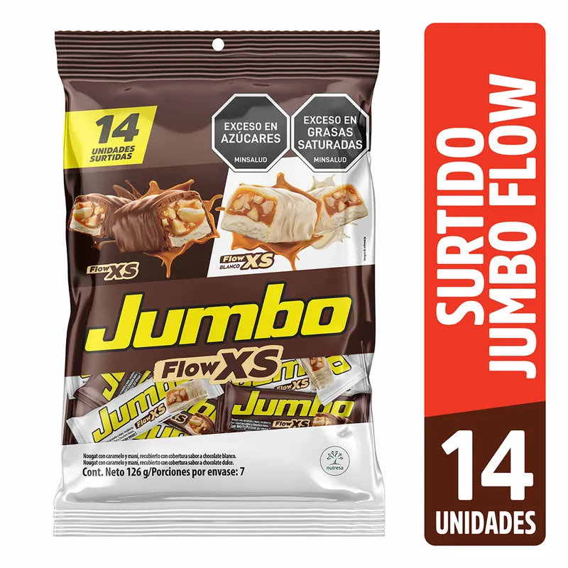 Choc Jumbo Flow Surtida Bol 126 g 14und