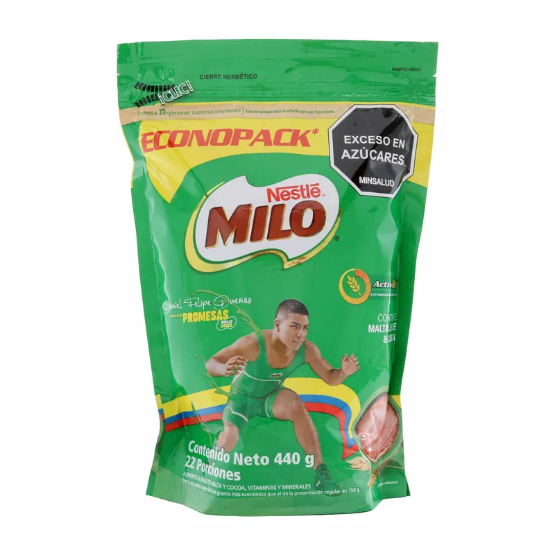 Milo Activ-G Malta y Cocoa Doypack 440 g