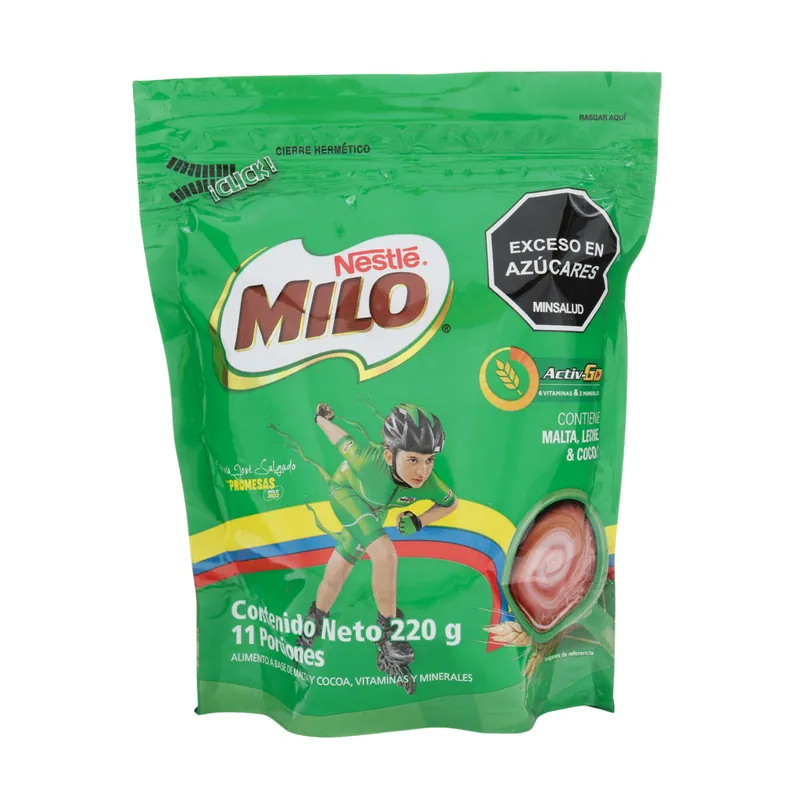 Milo Activ-G Malta y Cocoa Doypack 220 g