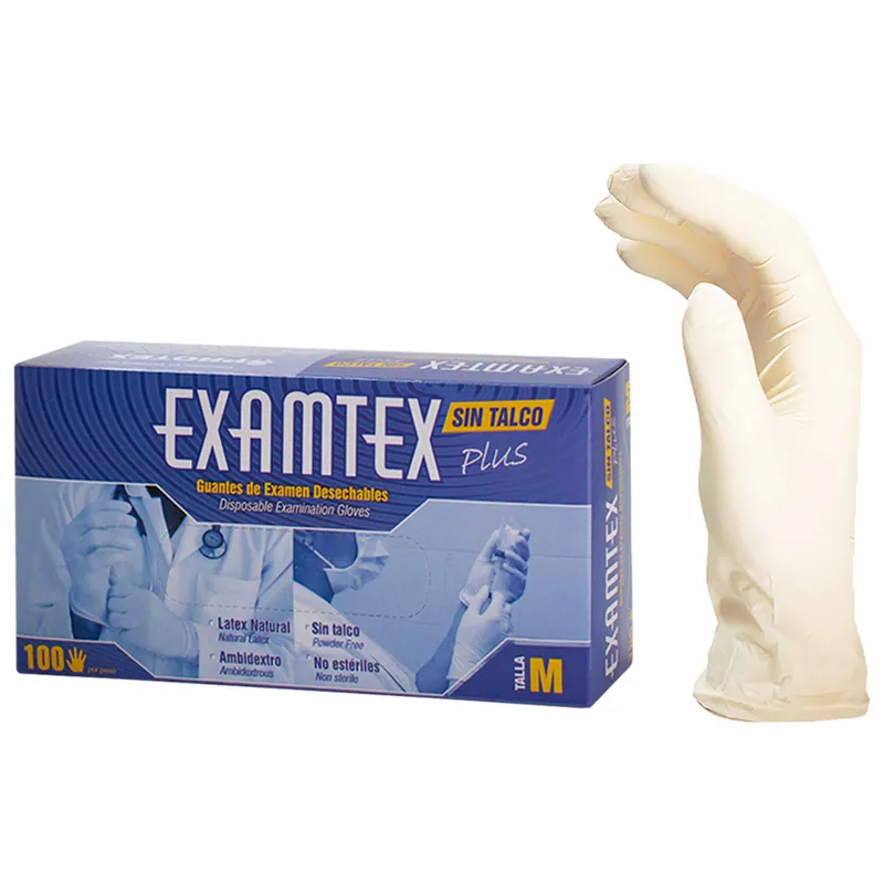Guante Latex Examtex Talla M 100 unidades