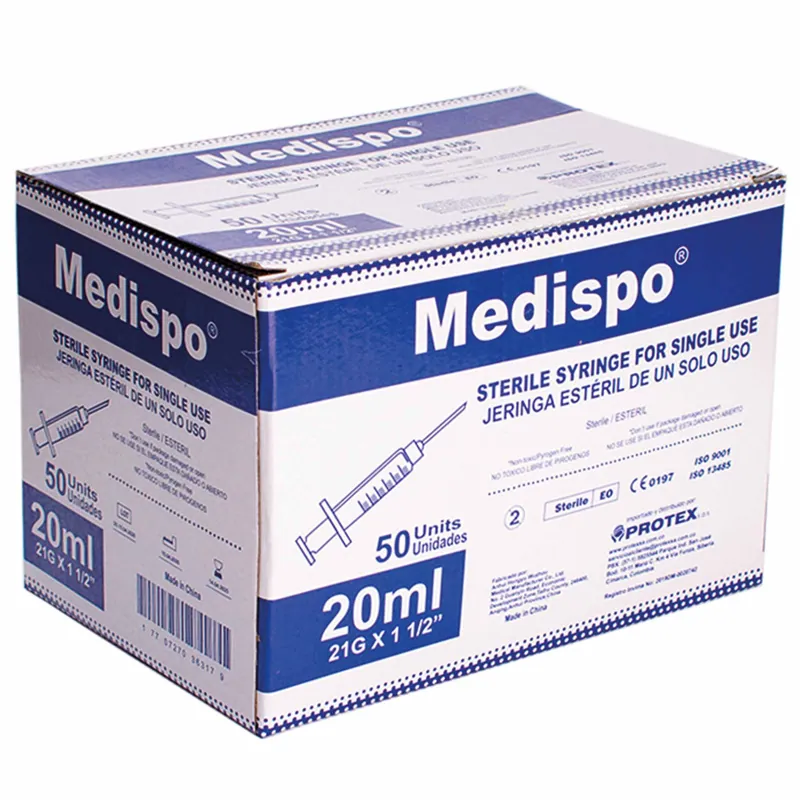 Jeringa Medispo 3p 20 mL 21gx1 1/2