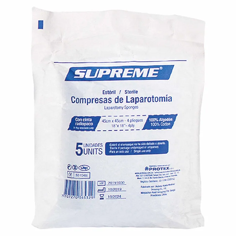 Compresa Esteril 45x45 Supreme 5 unidades