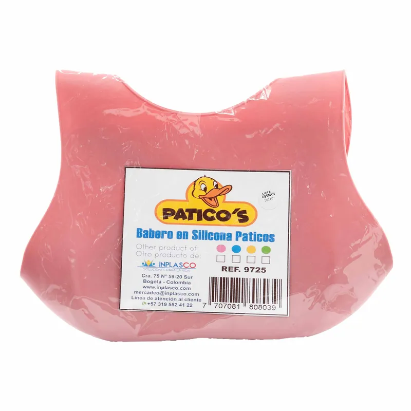 Babero Silicona con Bolsillo Paticos