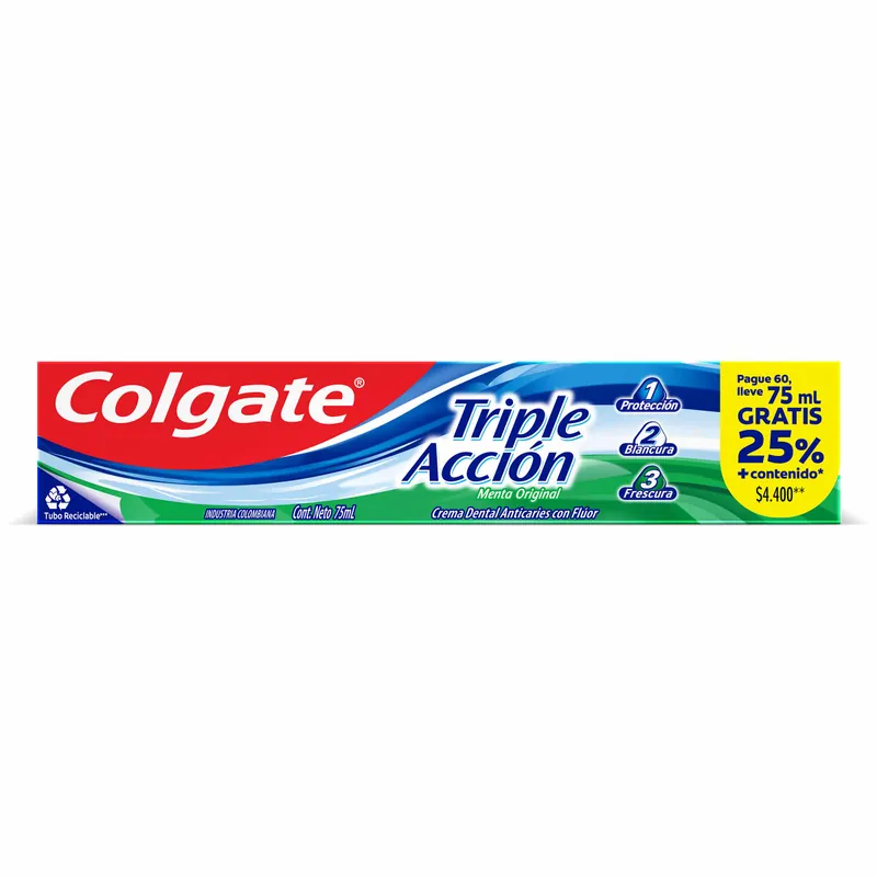Cre Colgate Tri Acc Ori PG 60 Lle 75 mL