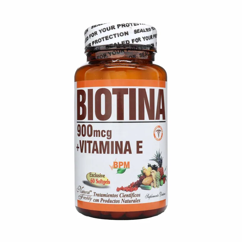 Biotina 900 mg + Vit E 60 cápsulas NF