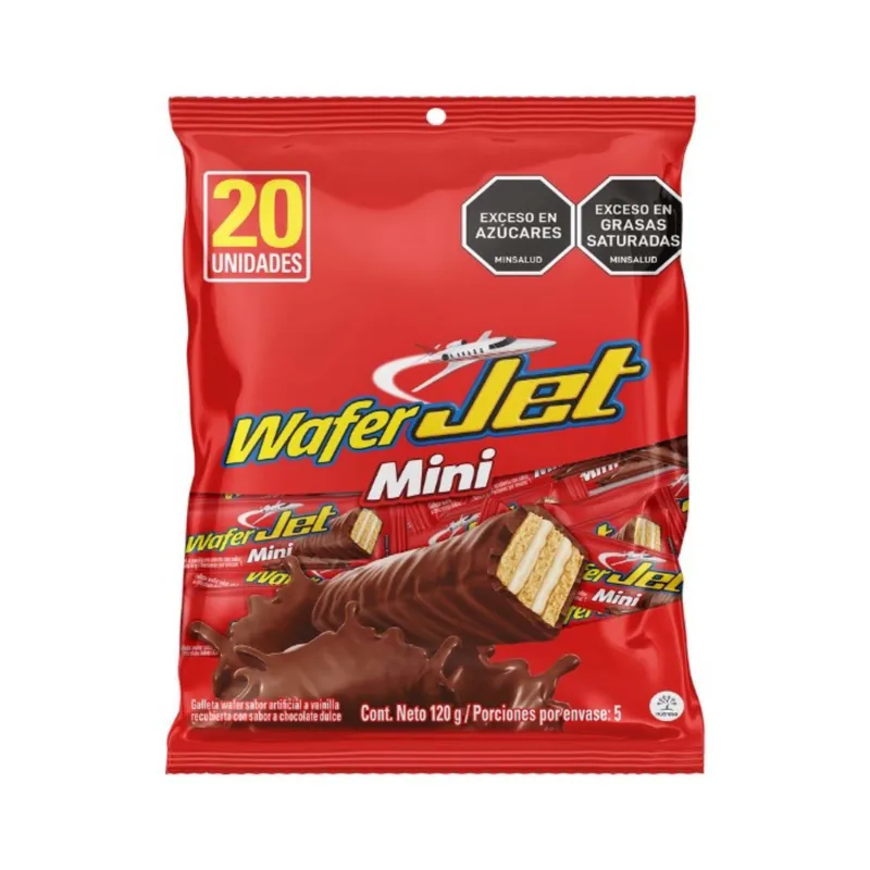Galletas Wafer Jet Mini 120grs 20und