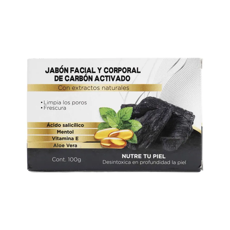 Jabon Carbon Activado Barra 100 g