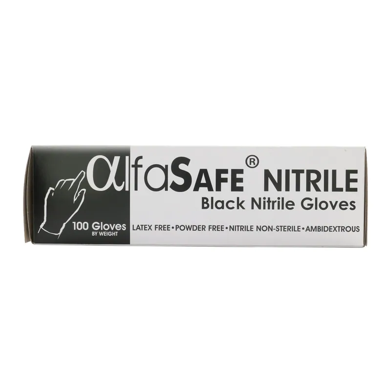 Guante Nitrilo Negro Alfa S 100 unidades