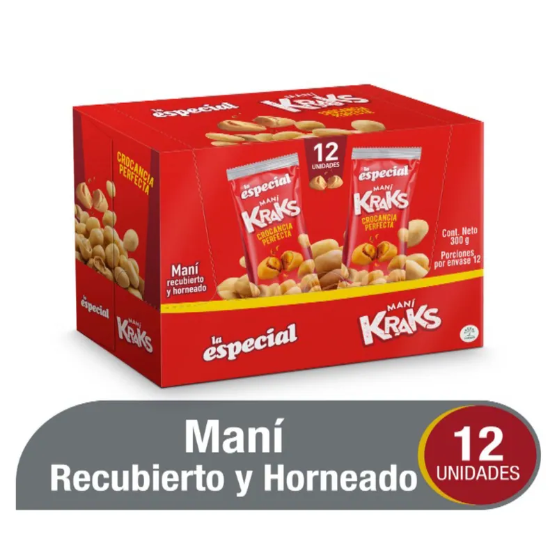 Mani la Especial Kraks 25 g 12 unidades