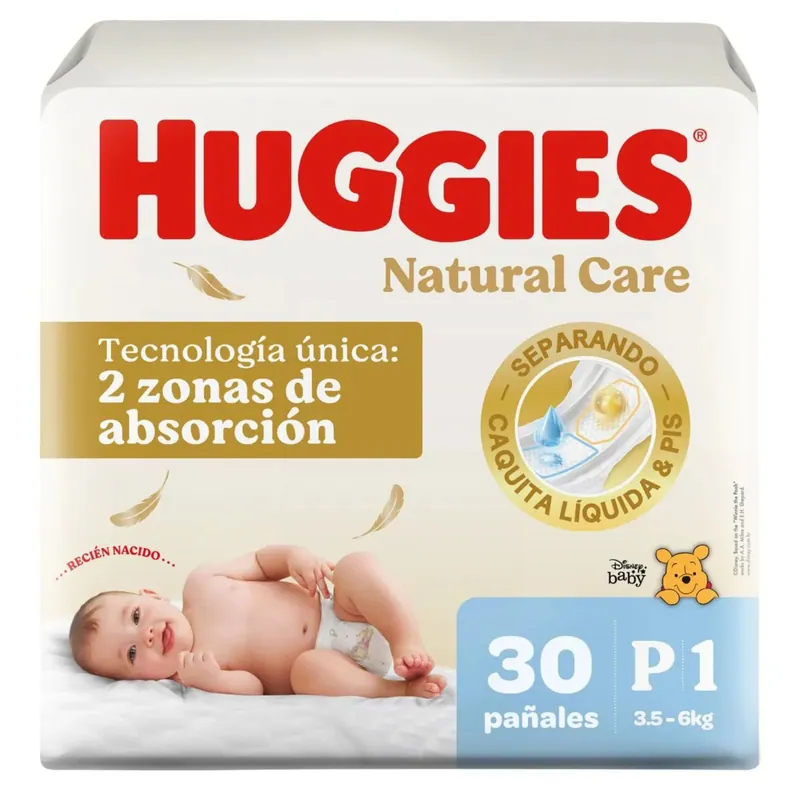 Pan Huggies Nat Care Et 1 Peq 30 unidades