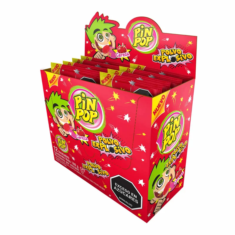Pin Pop Polvo Explosivo 180 g 12 unidades