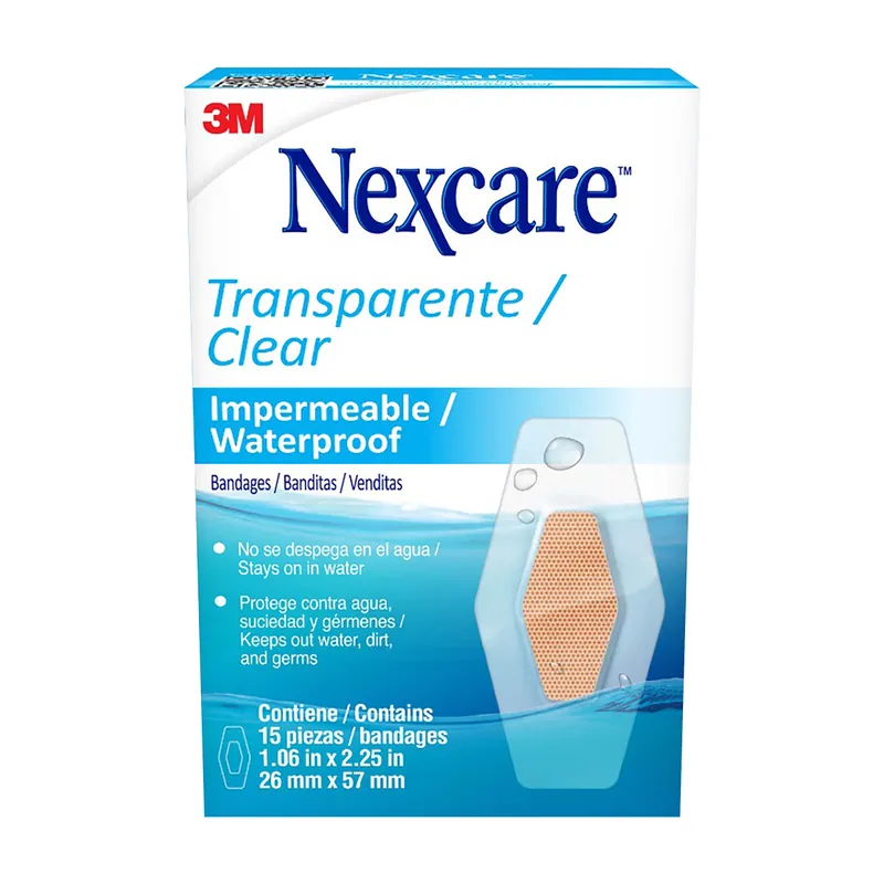 Banditas Nexcare 3m Transparte 15 unidades