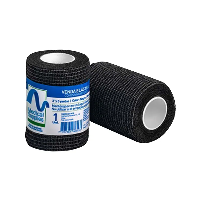 Venda Cohesiva No Tejida 3 x 4.5mt Negro