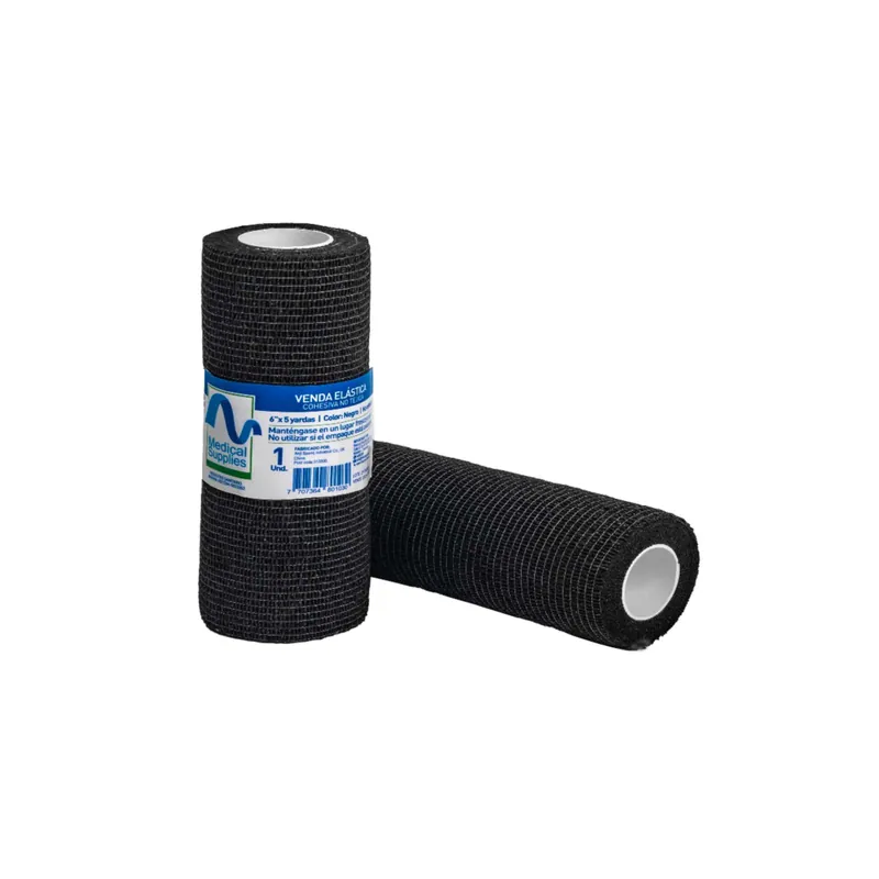 Venda Cohesiva No Tejida 6 x 4.5mt Negro