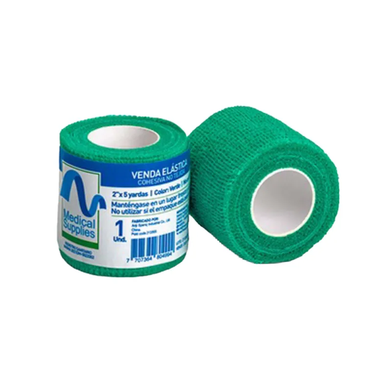 Venda Cohesiva No Tejida 2 x 4.5mt Verde