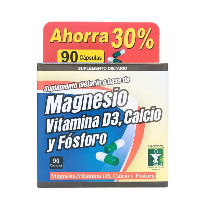 Cloruro de Magnesio 90 cápsulas Ahorro 30%