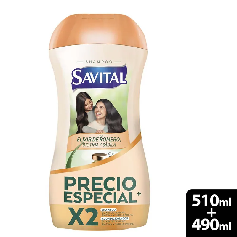 Champú Savital Elix Romero 510 Ml+aco 490 mL