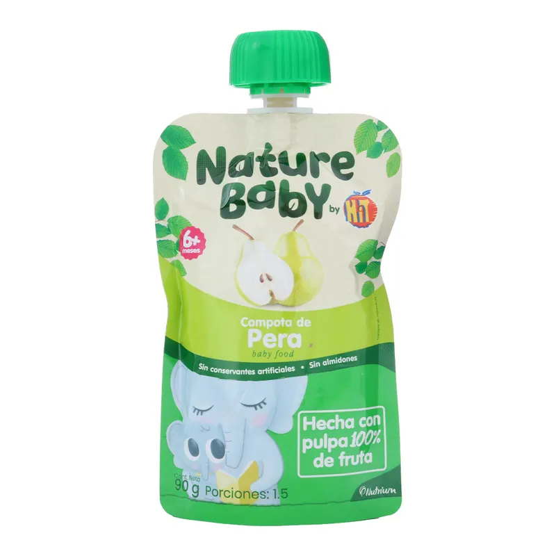 Compota Nature Baby Pera Man D 90 g