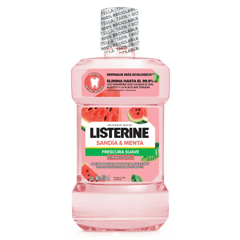 Listerine Sandia Menta Fres Suave 500 mL