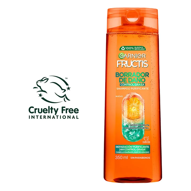 Champú Fructis Borrador Dano 350 mL