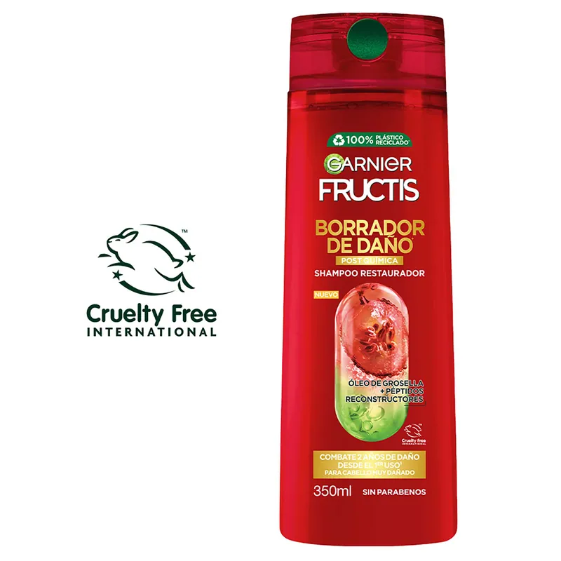 Champú Fructis Borrad Dano Post Quimi 350 mL