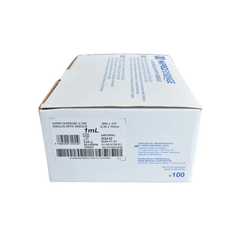 Jeringa Ins 1 mL 30gx1/2 (13mm) 100und
