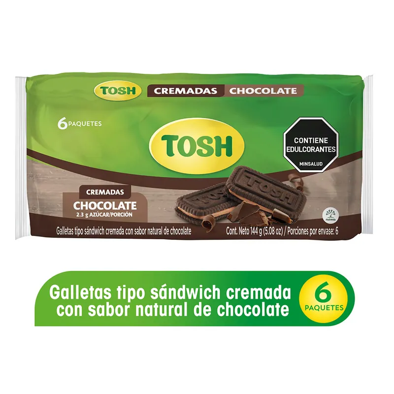 Galleta Tosh Chocolate Bolsa 6 unidades