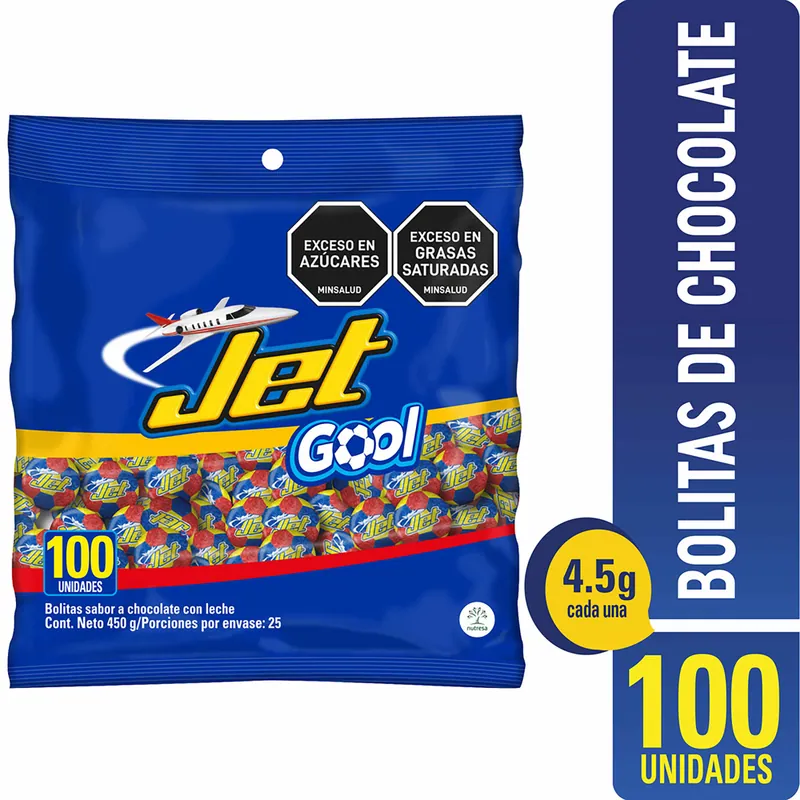 Chocolates Jet Gool Baloncitos 100und