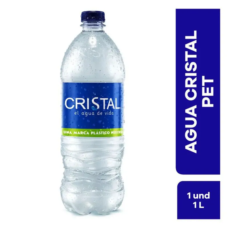 Agua Cristal Botella 1000 mL
