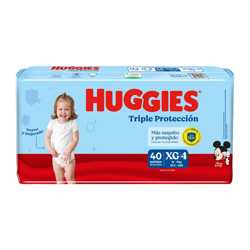Pan Huggies Tri protección Et 4 Xg 40 Un