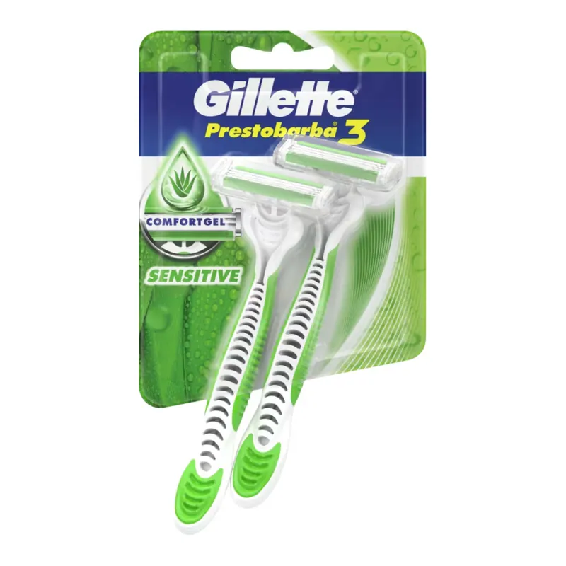 Máquina Gillette Prestobarba 3 Sensitive 2un