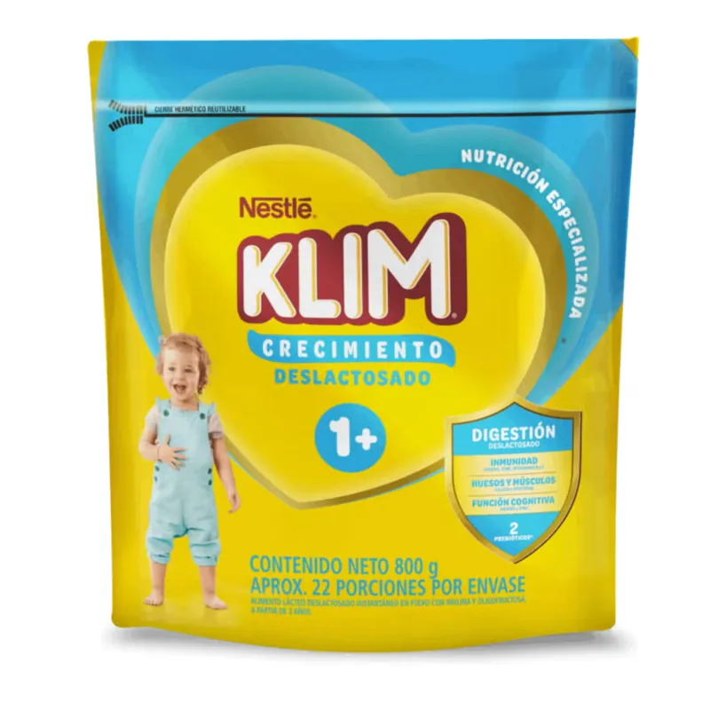 Klim Crecimiento Deslact 1+ 800 g Bolsa